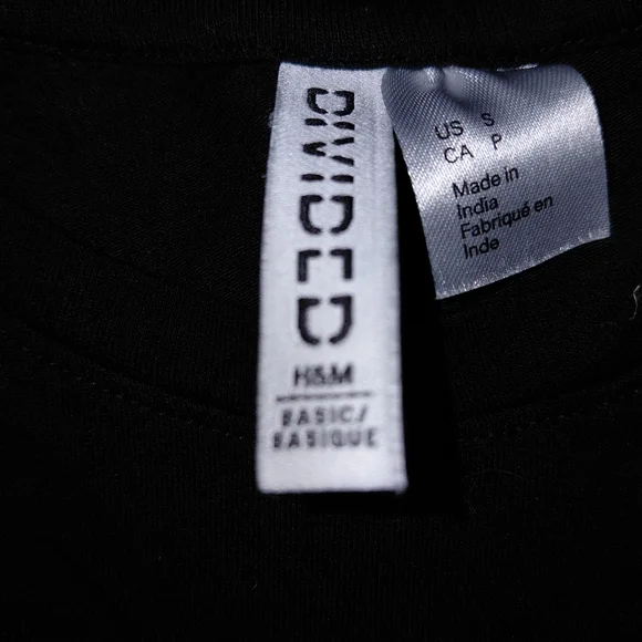 H&M Divided Black Long Sleeve T-Shirt - Size S - Essential Basic - Picture 10 of 14